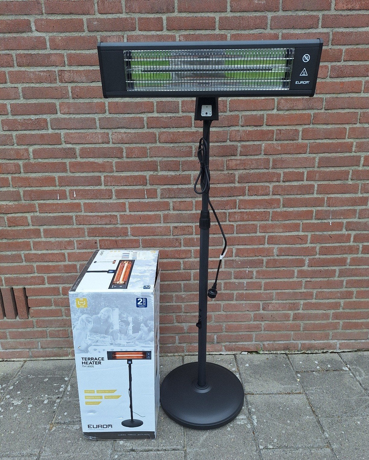 Eurom Terrasverwarmer  - Elektrisch. NIEUW, Tuin en Terras, Terrasverwarmers, Vloer, Zo goed als nieuw, Waterbestendig, Ophalen