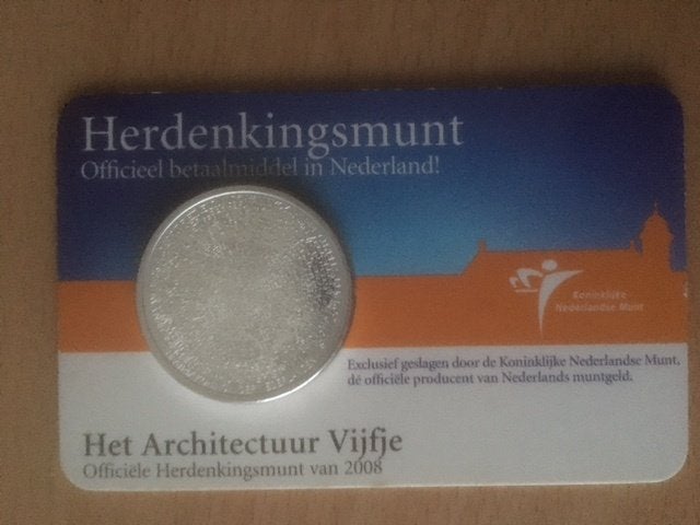 Zilveren vijfje Nederland, Ophalen of Verzenden, Koningin Beatrix, Euro's, Zilver