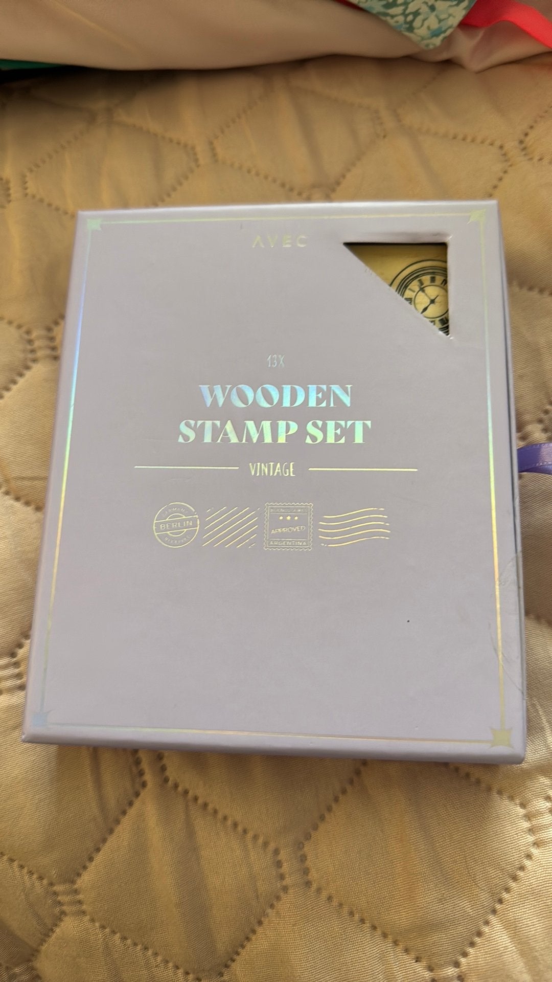 Houten stempelset - Vintage reis thema, Overige thema's, Nieuw, Meerkleurig, Overige merken