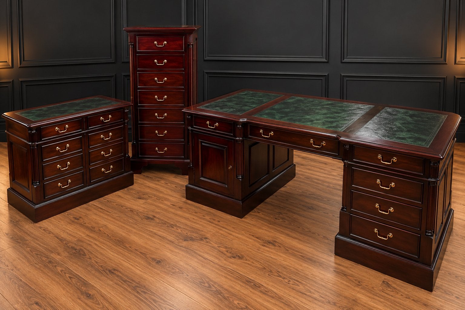 Exclusieve Klassieke Chesterfield Bureau Set 3 - Delig !!!!, Ophalen of Verzenden