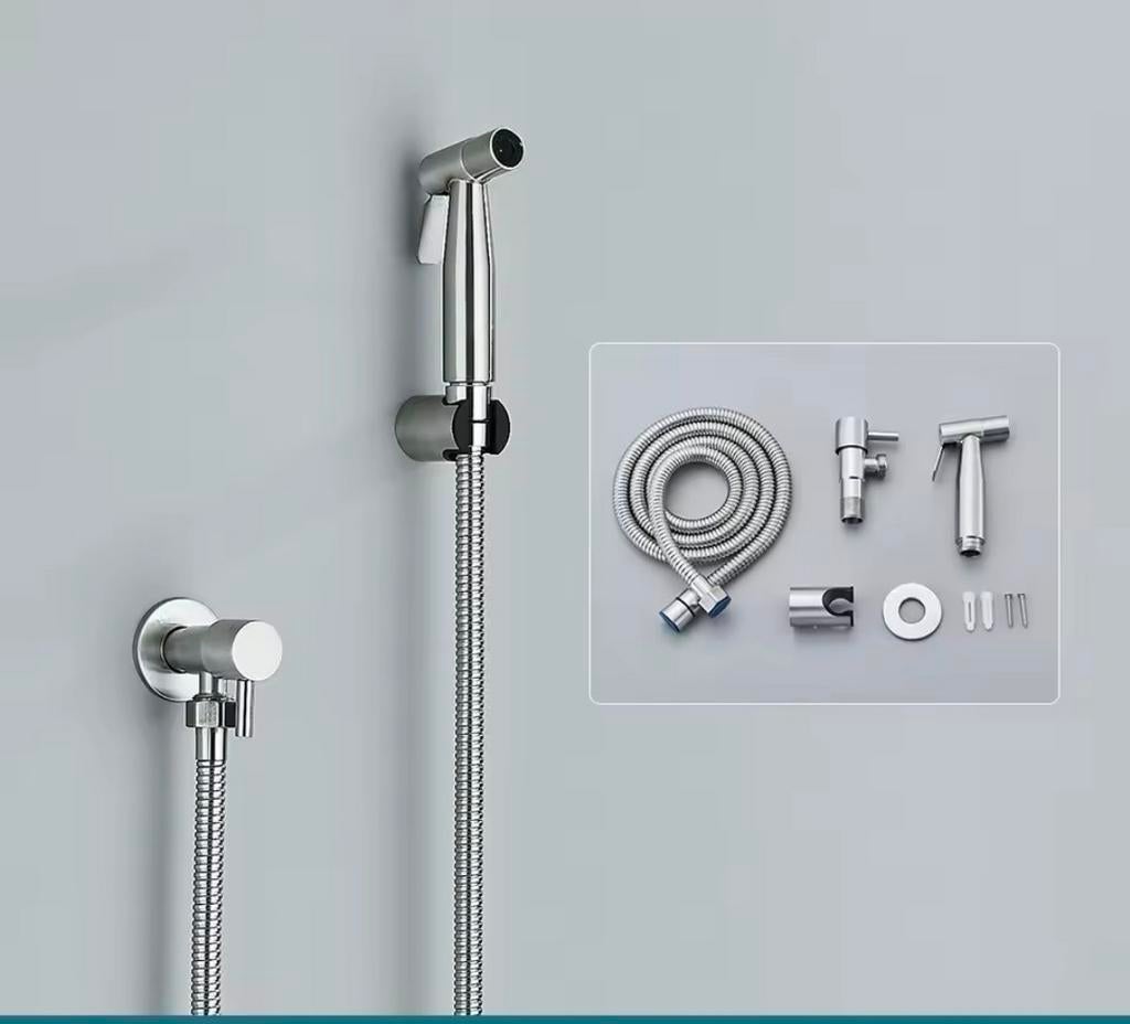 Bidet sproeier set - RVS, Ophalen of Verzenden, Nieuw, Chroom, Overige typen