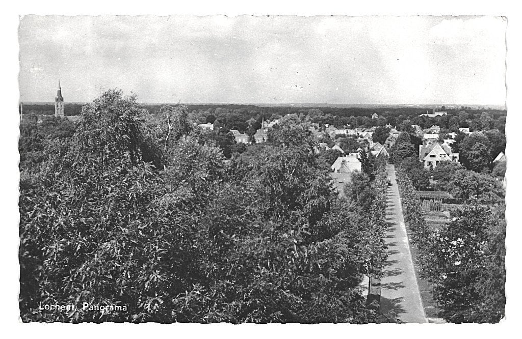 947409	Lochem	Panorama	Gld	1957	Postzegel afgeweekt
