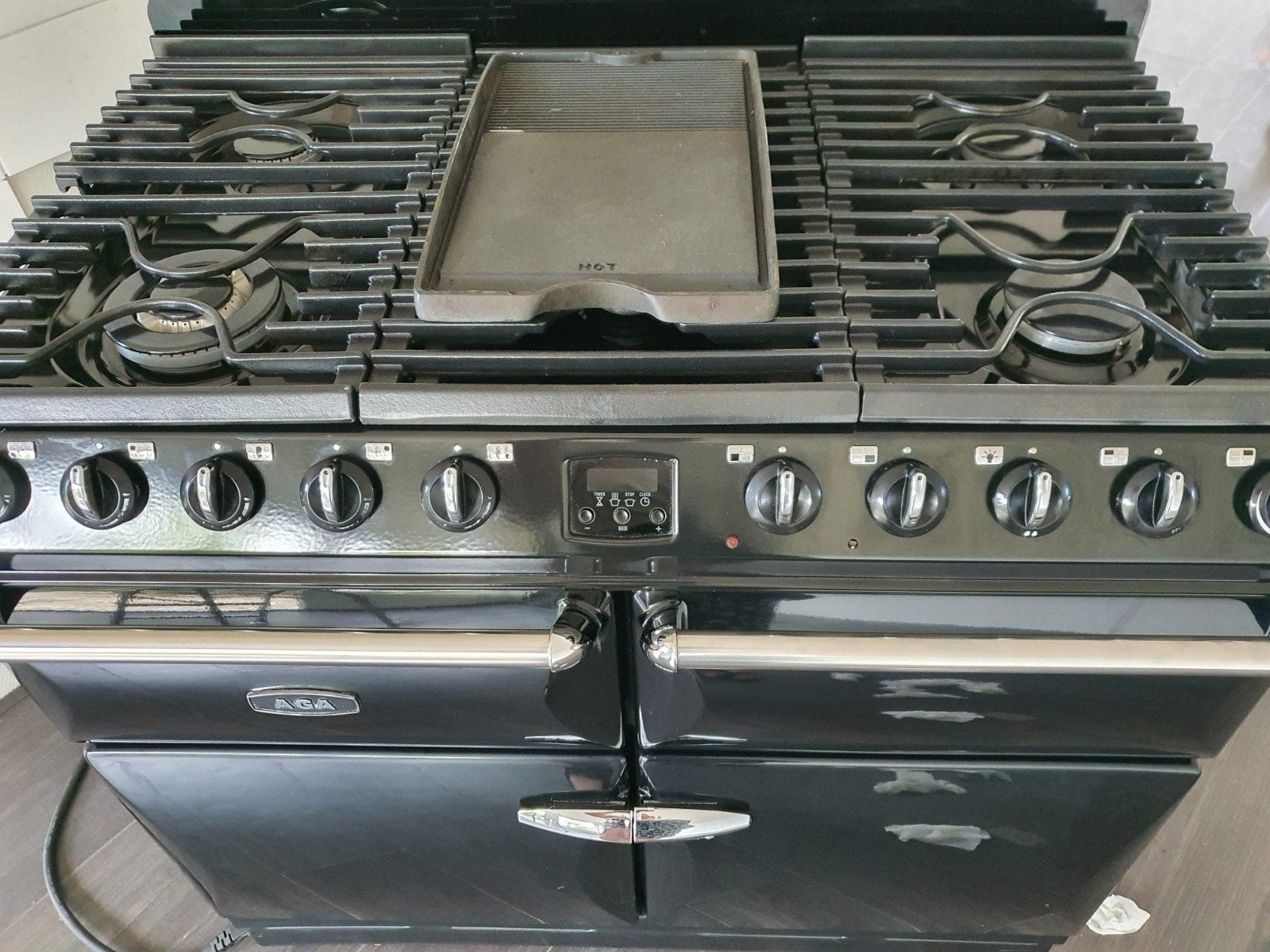 Luxe AGA gasfornuis Masterchef - Zwart met chroom, Witgoed en Apparatuur, Fornuizen, 60 cm of meer, Ophalen of Verzenden, Gas