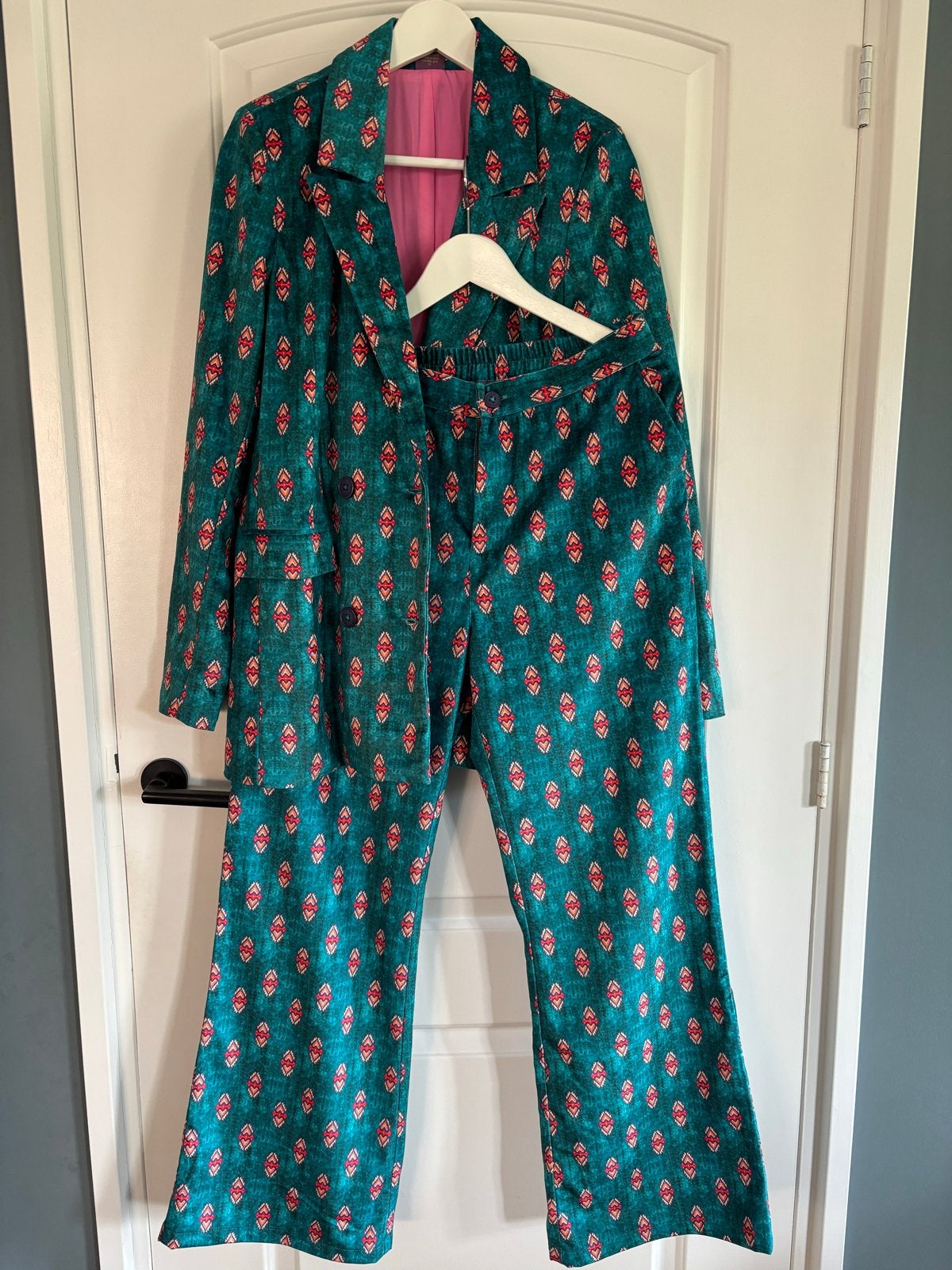 Studio Poespas pak maat 38/S met print, Kleding | Dames, Maat 38/40 (M), Ophalen of Verzenden, Zo goed als nieuw, Lang