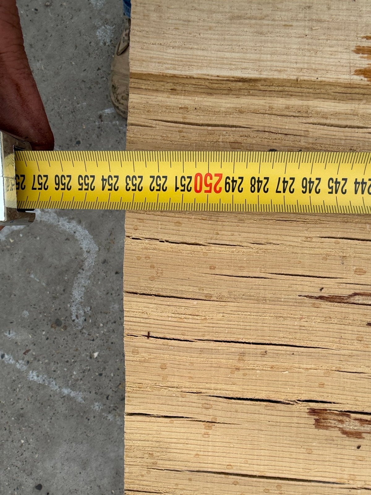 Eiken Schaaldeel 250x60x7cm, Ophalen, Zo goed als nieuw, 250 cm of meer, Balken