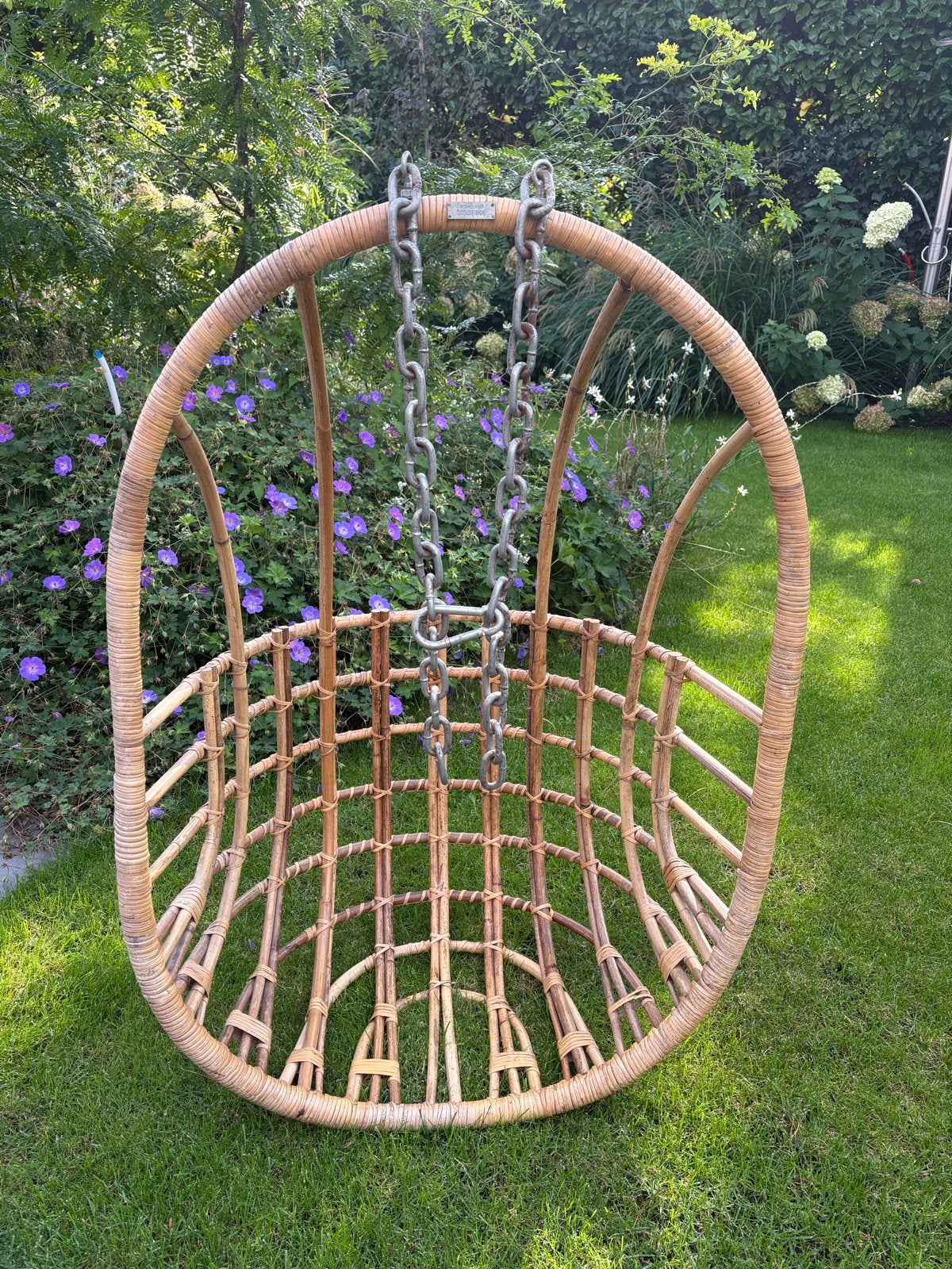 Vintage Rotan Hangstoel - SISAL/ROTAN - Sissy Boy, Tuin en Terras, Ophalen, Gebruikt, Rotan
