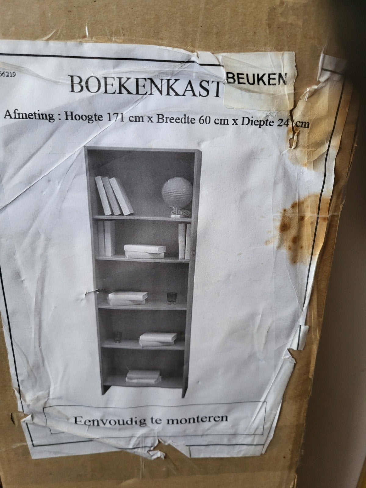 Boeken kast, Ophalen