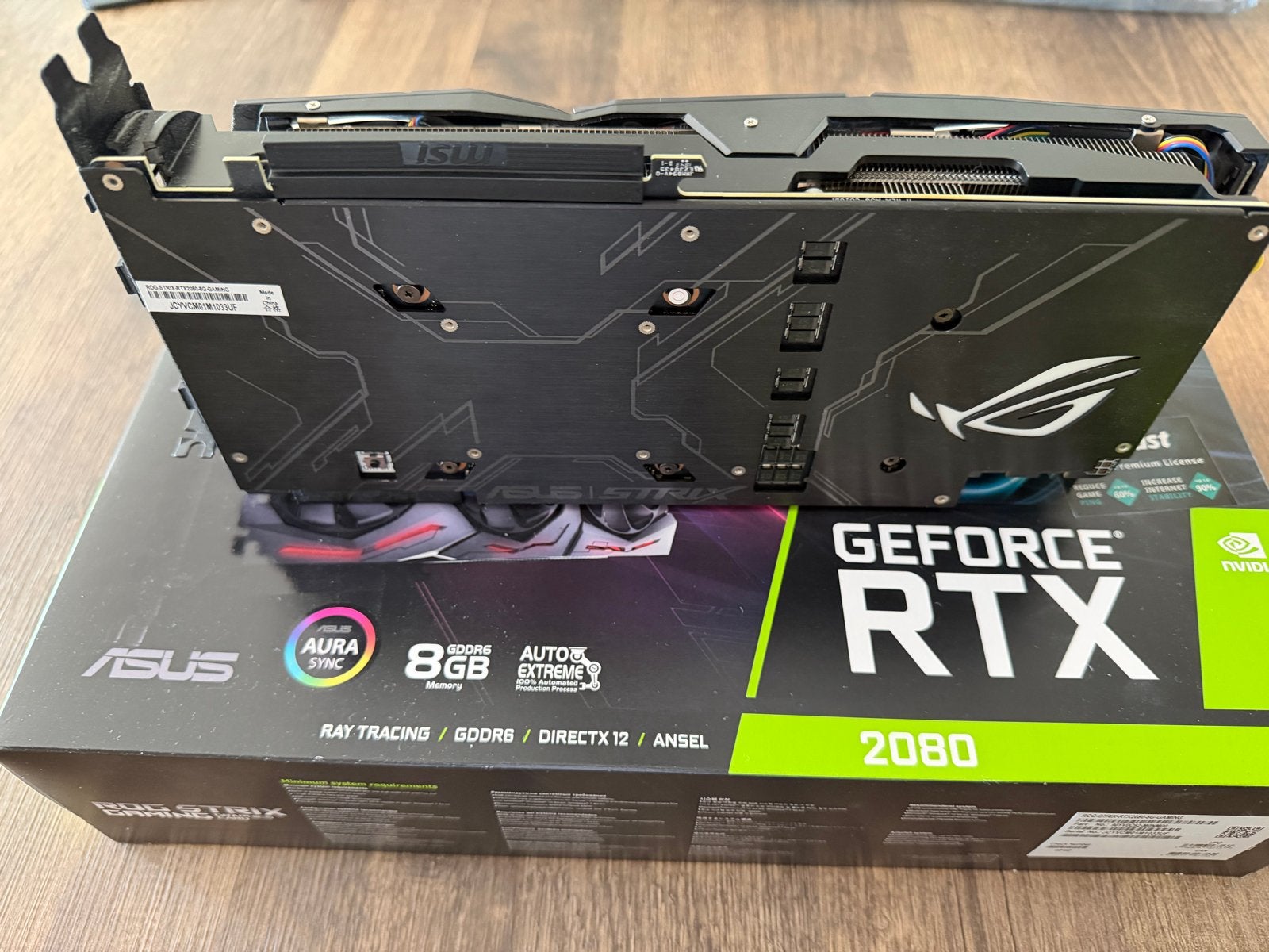 ASUS ROG Strix GeForce RTX 2080 OC 8GB GDDR6 Videokaart, Computers en Software, Videokaarten, Ophalen, PCI-Express 3, HDMI, GDDR6