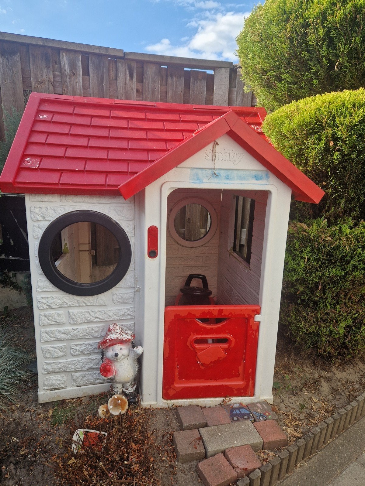 Smoby Speelhuisje voor kinderen - Rood/Wit, Ophalen, Gebruikt, Kunststof