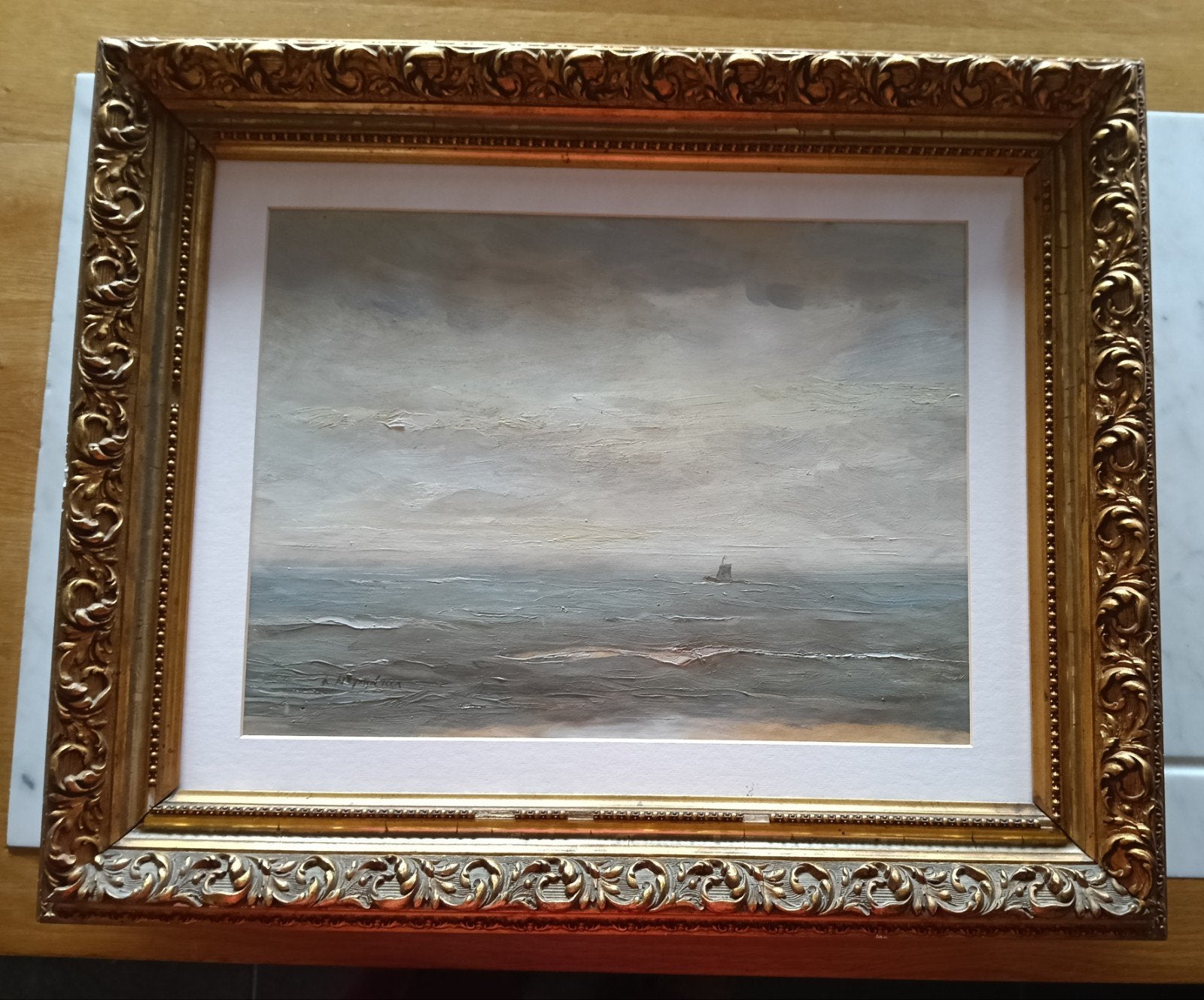 Marine Karel Heyndrickx, Antiek en Kunst, Ophalen of Verzenden, Ingelijst, Maritiem / water