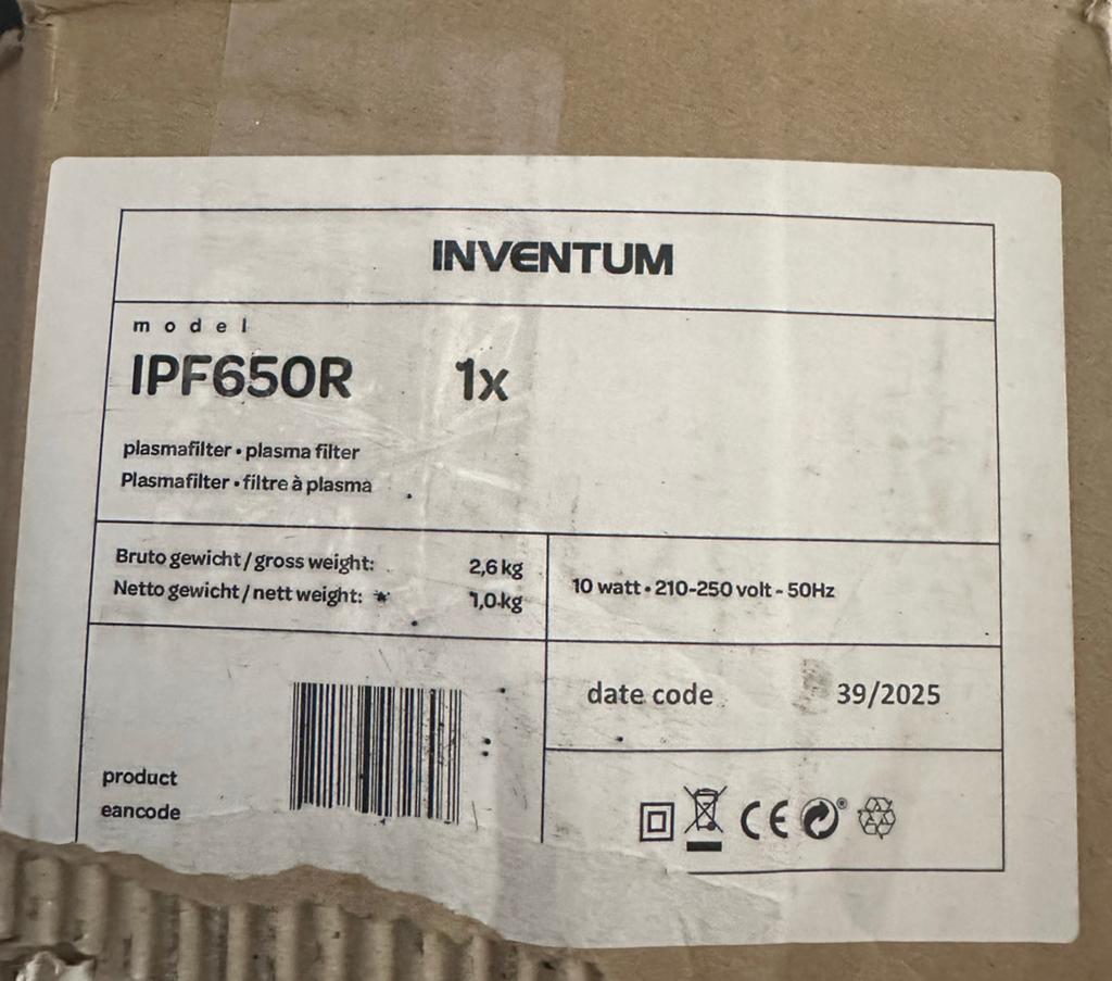 Nieuwe Inventum IPF650R Plasmafilter voor Afzuigkap, Minder dan 200 m³ per uur, ., Overige typen, Nieuw