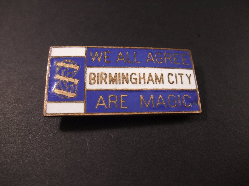 Birmingham City Engelse voetbalclub, emaille speld, Verzamelen, Speldjes, Pins en Buttons, Ophalen of Verzenden, Gebruikt, Overige onderwerpen