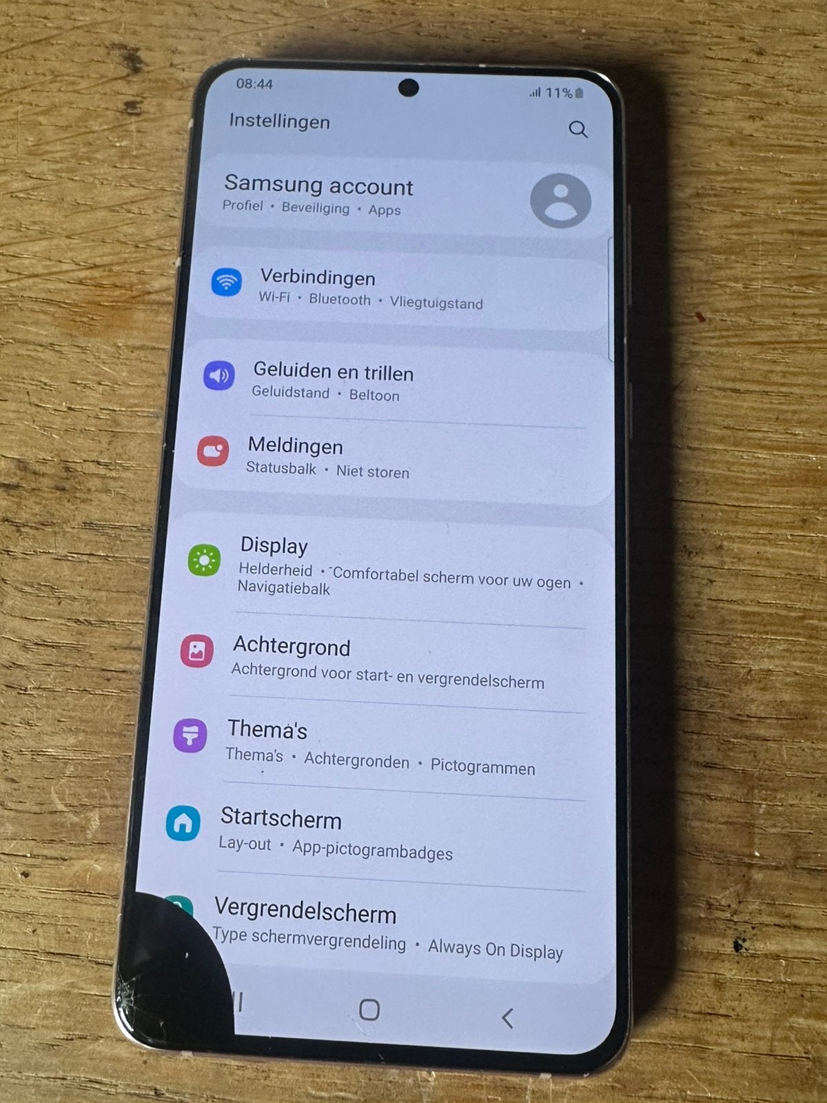 Samsung s21 plus scherm schade, Telecommunicatie, Ophalen of Verzenden, Zo goed als nieuw, Zwart, 128 GB