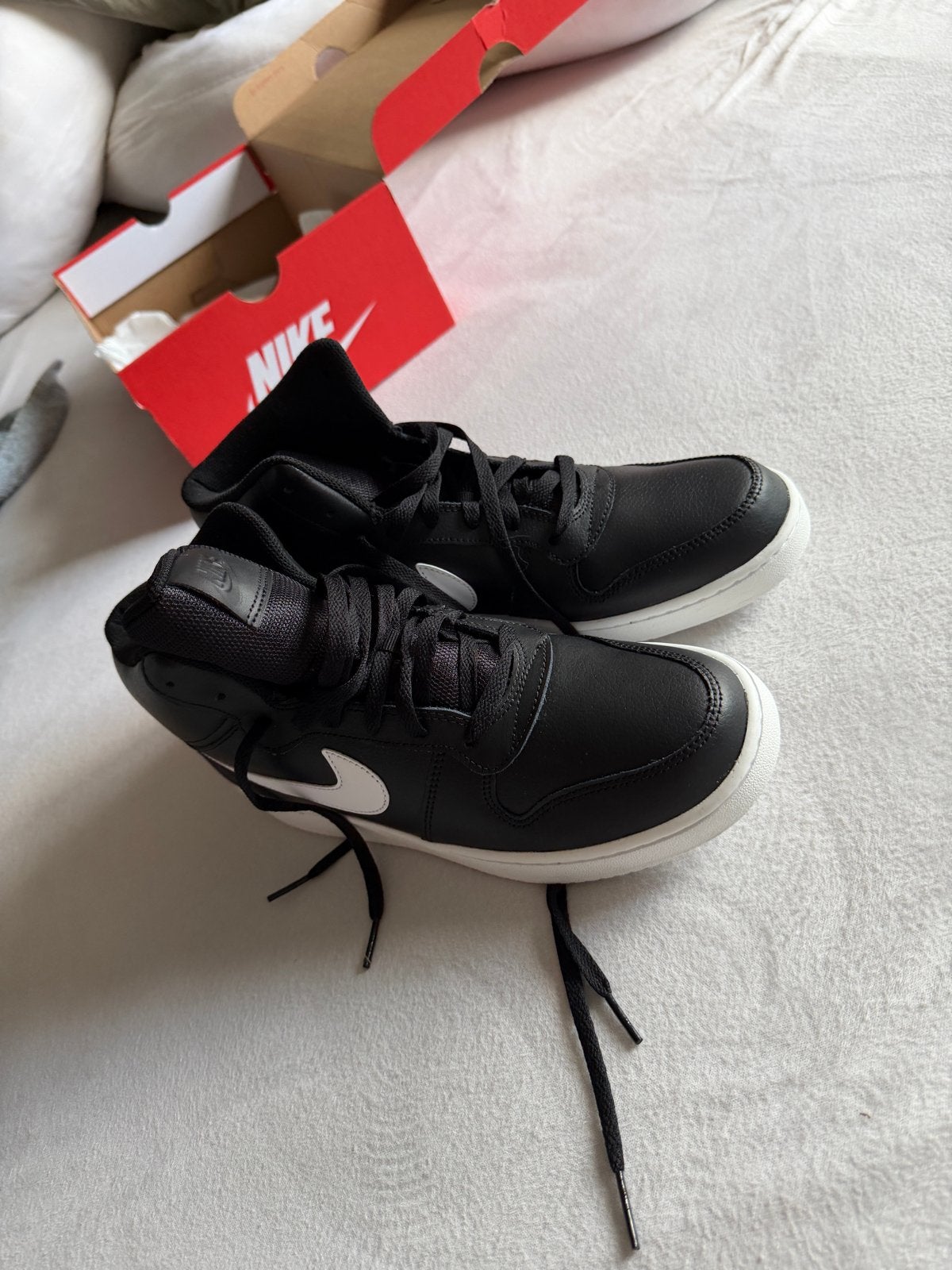 Nike Ebernon Mid sneakers - Zwart/Wit - Maat 44, Zwart, Nieuw, Ophalen of Verzenden, Sneakers of Gympen