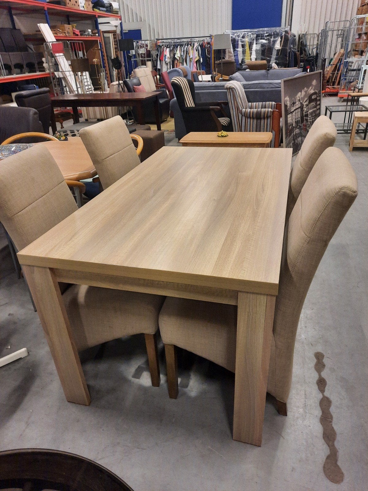 Rechthoekige eettafel 90x160 cm, Ophalen, Gebruikt, 50 tot 100 cm, 150 tot 200 cm