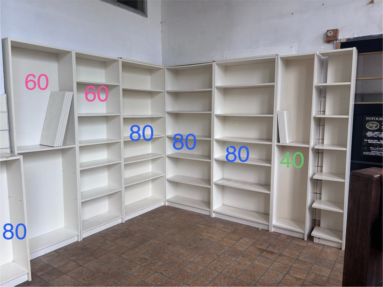 Diverse witte IKEA Billy kasten - Verschillende maten, Ophalen, Gebruikt, 200 cm of meer, 50 tot 100 cm