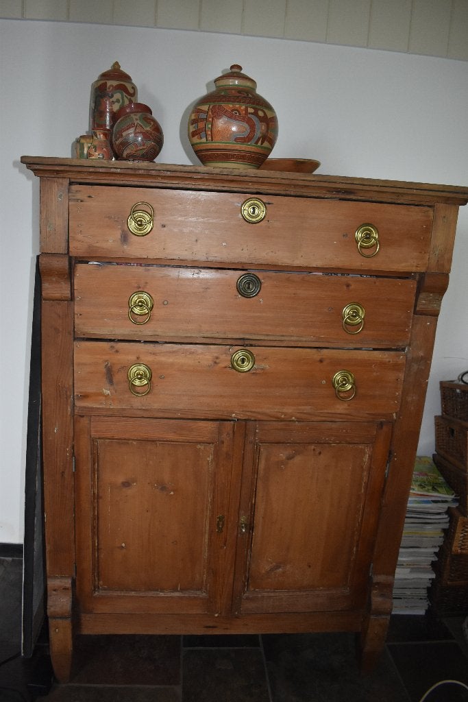 antieke grenen Biedermeier-kast, Antiek en Kunst, Ophalen