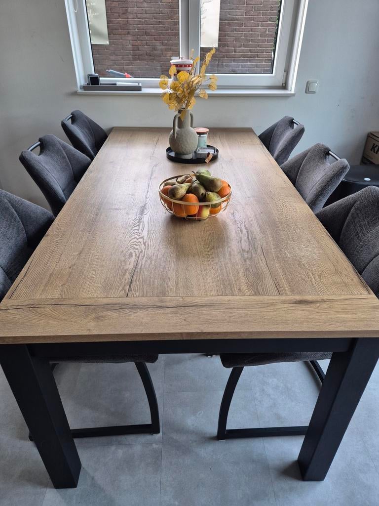 Eettafel Bommel Wonen 200x100x78 cm met gebruikssporen, Huis en Inrichting, Ophalen, Gebruikt, 100 tot 150 cm, 200 cm of meer