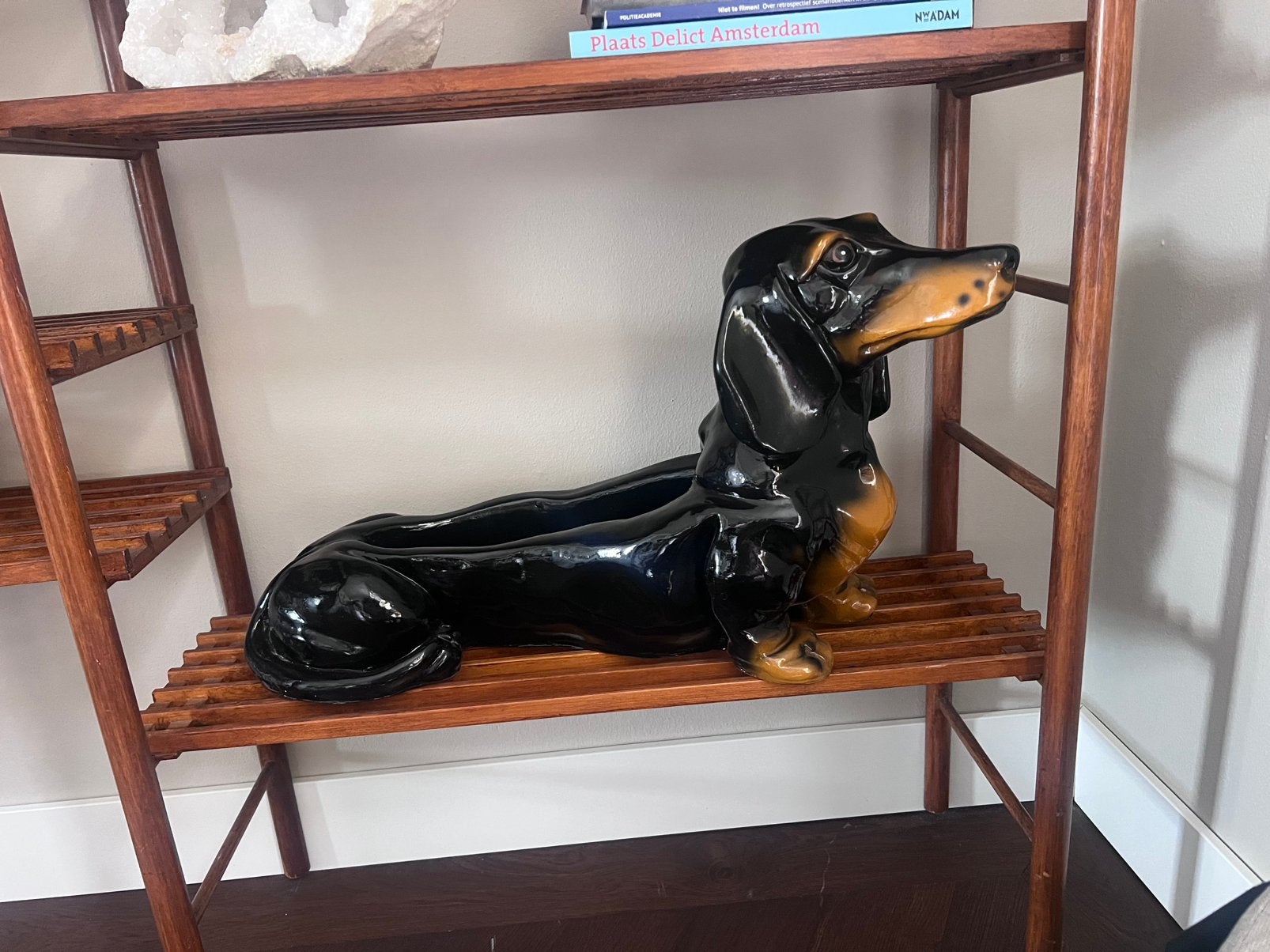 Vintage xxl beeld van een teckel hond, Ophalen