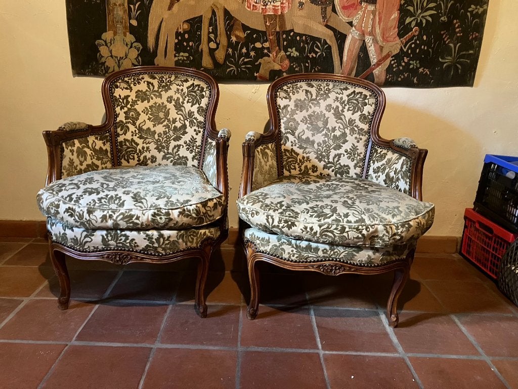 Set van 2 Lodewijk XV stijl stoelen, Antiek en Kunst, Antiek | Meubels | Stoelen en Banken, Ophalen