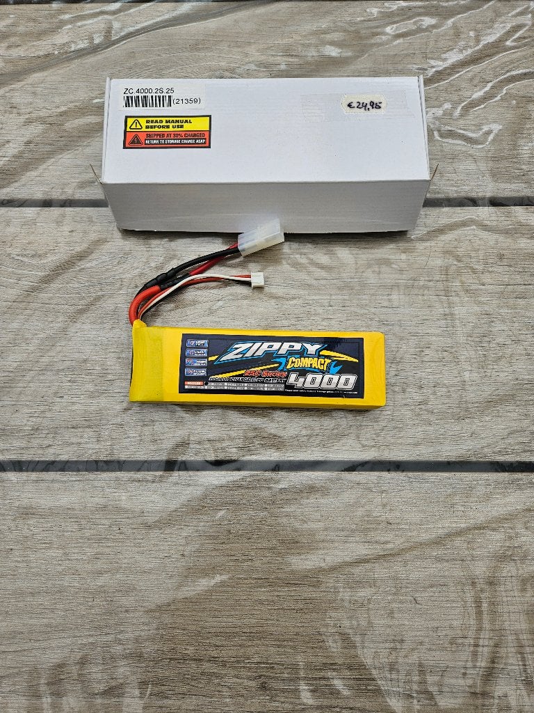 Lipo accu 25C / 4000 mAh van Zippy met Tamiya stekker, Elektro, Ophalen of Verzenden, Zo goed als nieuw, Schaal 1:10