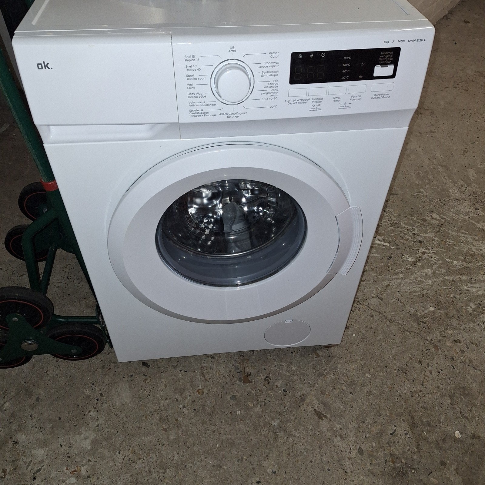 OK. Wasmachine 8kg, A-label, 2024, bezorging mogelijk, Ophalen, Zo goed als nieuw