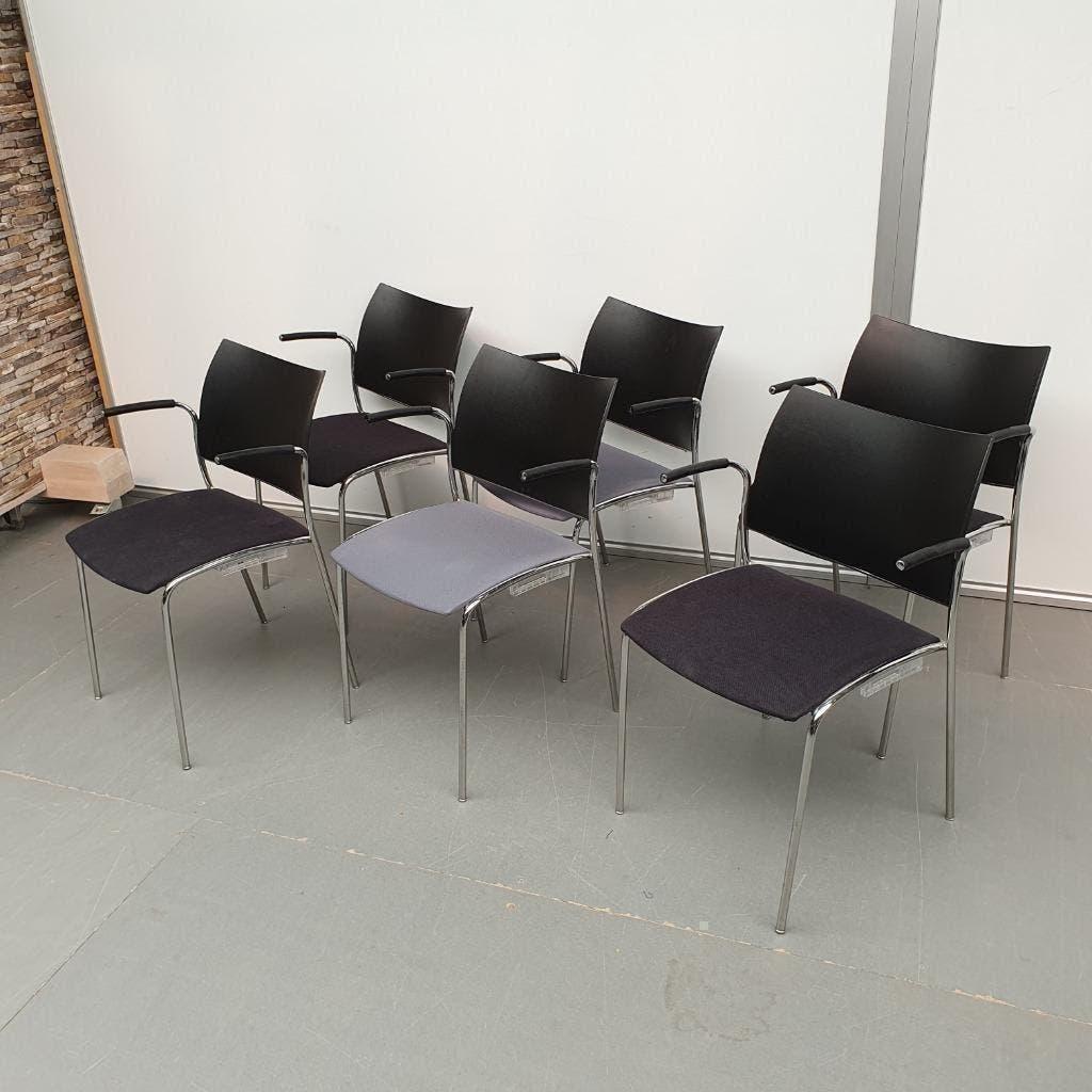 Ahrend Casala stoelen kantinestoel vergaderstoelen (6 stuks), Ophalen, Gebruikt, Stof, Vijf, Zes of meer stoelen