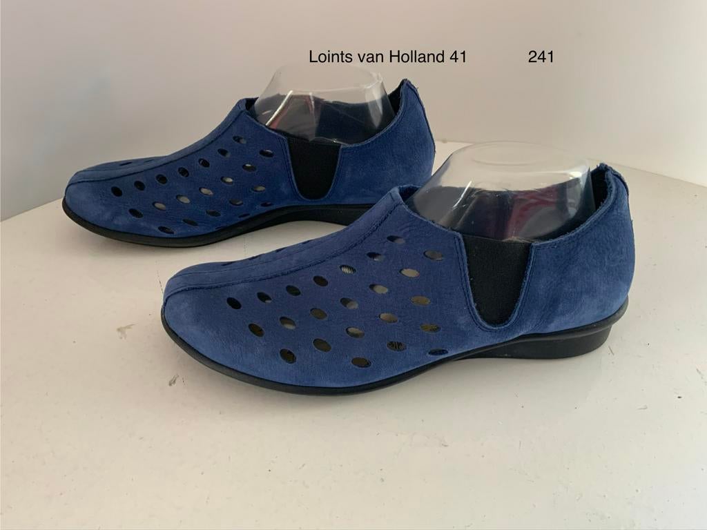 241) Loints van Holland 41 kobaltblauw zooltjes durea, Kleding | Dames, Schoenen, Blauw, Instappers, Ophalen of Verzenden, Zo goed als nieuw