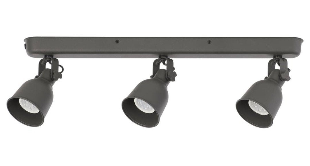 ikea hektar donkergrijs opbouwspot met 3 verstelbare LED-spo, Huis en Inrichting, Lampen | Spots, Ophalen, Gebruikt, Opbouwspot