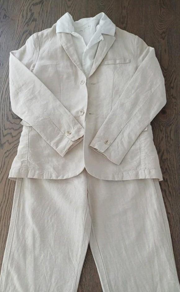 Zara Linnen Zomerpak Jongen (Blazer, Broek, Blouse), Ophalen of Verzenden, Zo goed als nieuw, Jongen, Zara