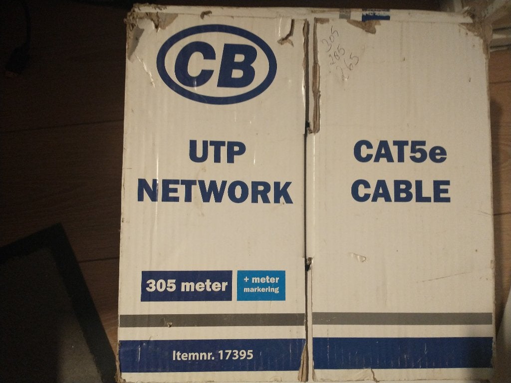 CAT5e UTP 305m kabel op rol, Ophalen, Gebruikt