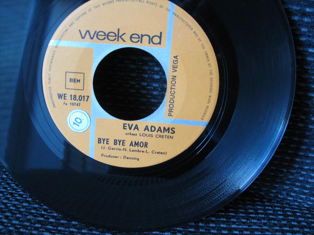 single Eva Adams  – Bye Bye Amor -  Gisteren, Ophalen of Verzenden, Gebruikt, Pop