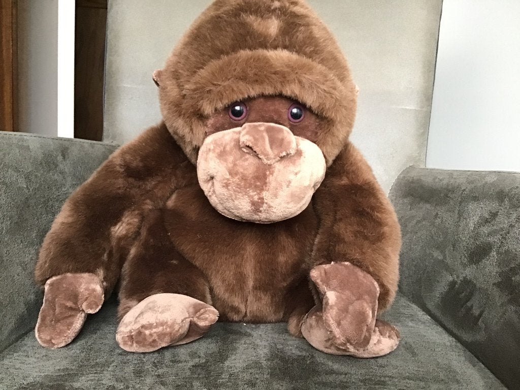 Pluche knuffel aap Gorilla, Kinderen en Baby's, Overige merken, Overige karakters, Overige typen, Ophalen of Verzenden