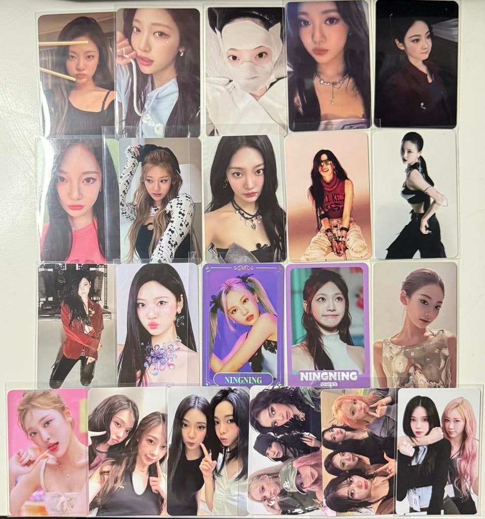 aespa photocard ningning, Ophalen of Verzenden, Zo goed als nieuw, Foto of Kaart