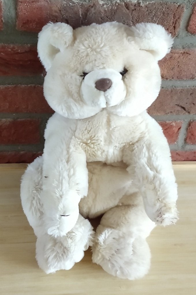 knuffelbeer wit Teddyt Freddy, volgnr 3, Beer, Ophalen of Verzenden, Zo goed als nieuw, Middelgroot (20 tot 80 cm)