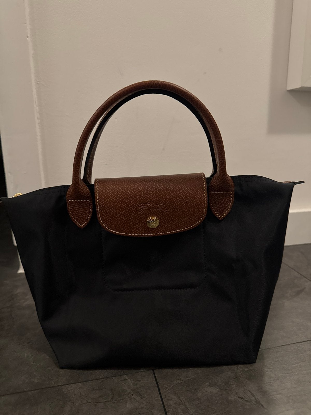 Longchamp Le Pliage Tas Maat S - Zwart, Sieraden, Tassen en Uiterlijk, Ophalen of Verzenden, Zo goed als nieuw, Zwart, Handtas