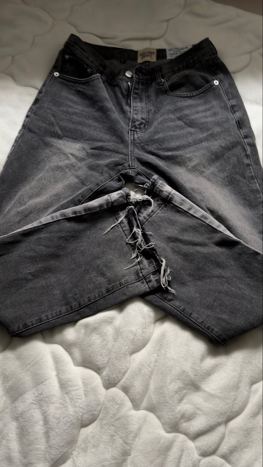 Gallery Dept. Flared Jeans Zwart/Grijs Maat S, Ophalen of Verzenden, Gedragen, Grijs, W27 (confectie 34) of kleiner