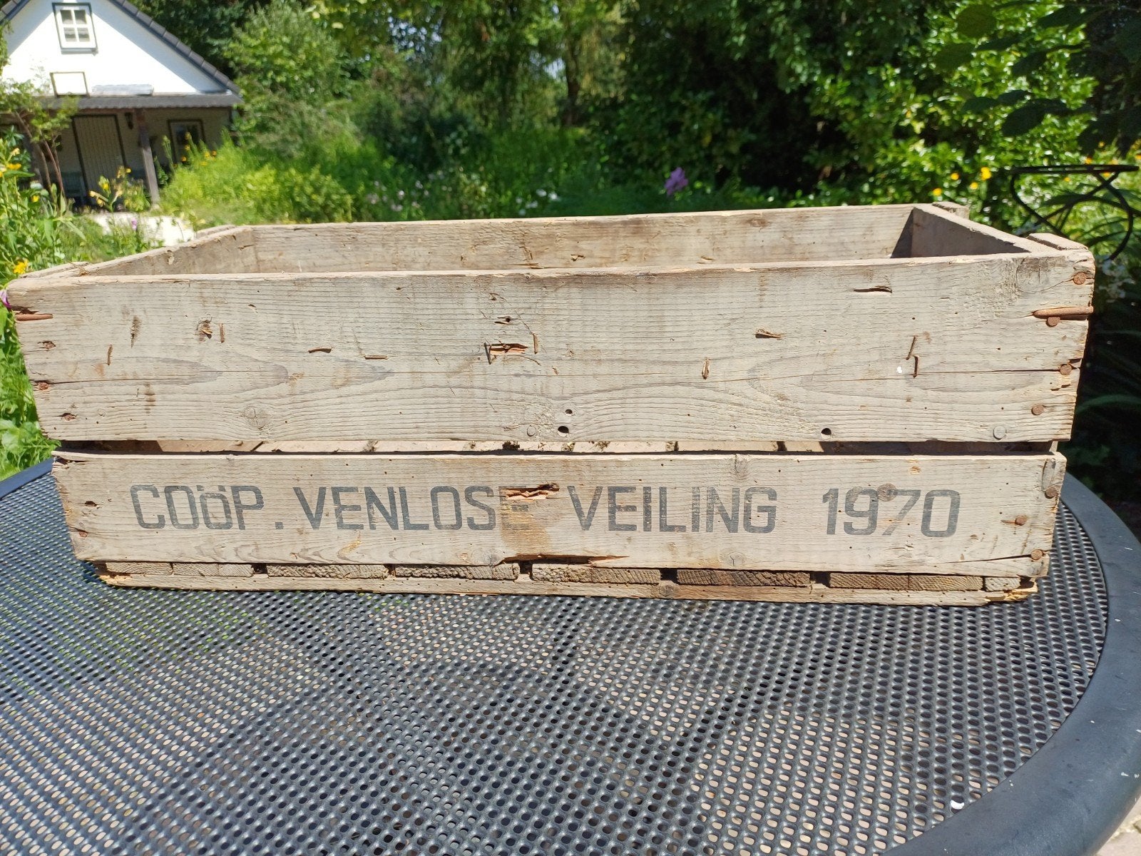Houten veilingkist coöp Venlose veiling 1970, Ophalen, Gebruikt, 50 tot 100 cm, 50 tot 75 cm