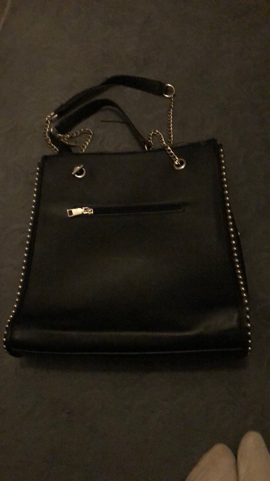 Mooe nieuwe zwarte hoge tas met studs, Ophalen of Verzenden, Zo goed als nieuw, Zwart, Handtas