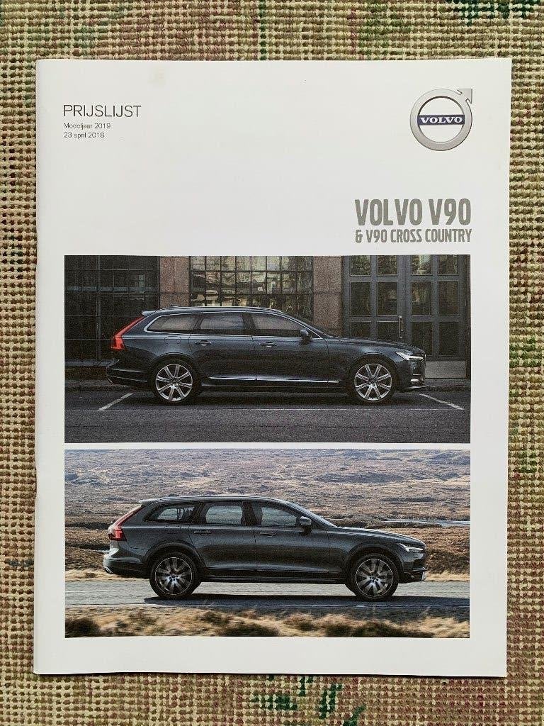 Nederlandse prijslijst Volvo V90 & Cross Country 2019, Volvo, Nieuw, Volvo, Ophalen of Verzenden