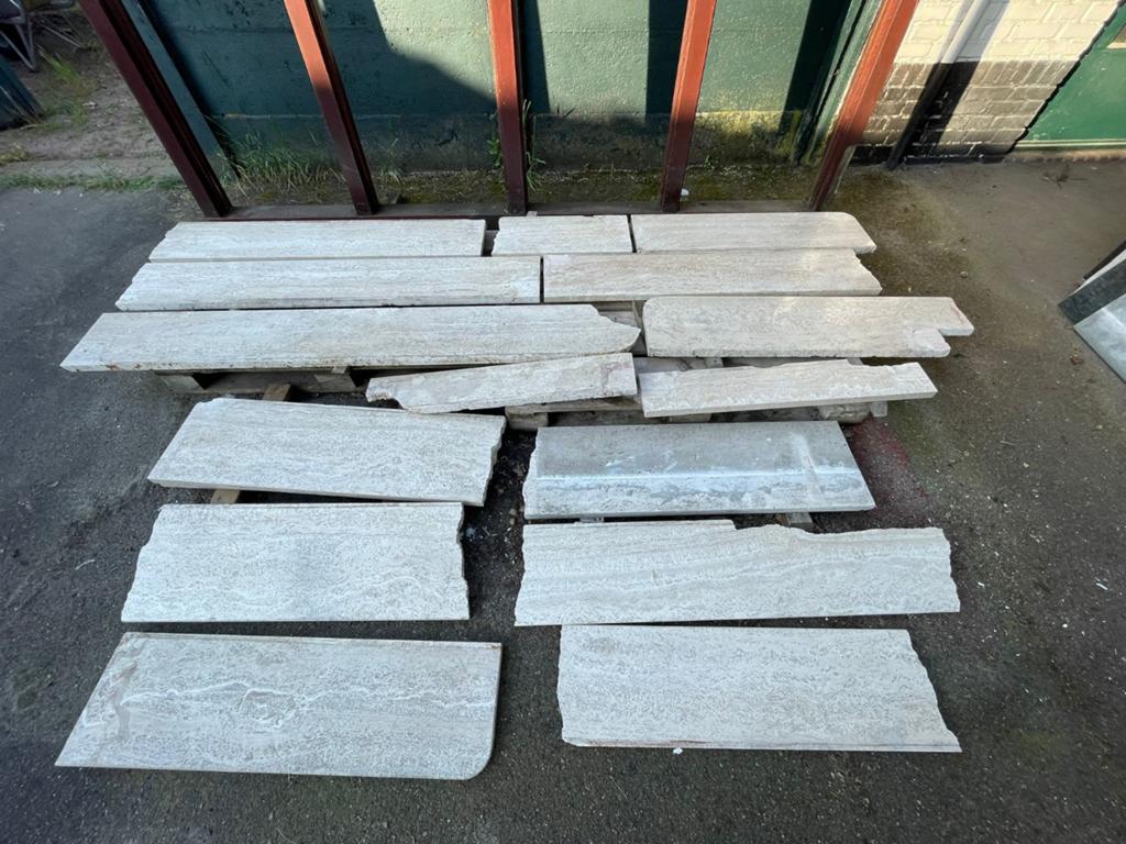 Natuurstenen vensterbanken Beige – partij te koop, Ophalen, Hout, 75 tot 150 cm, Deurkozijn