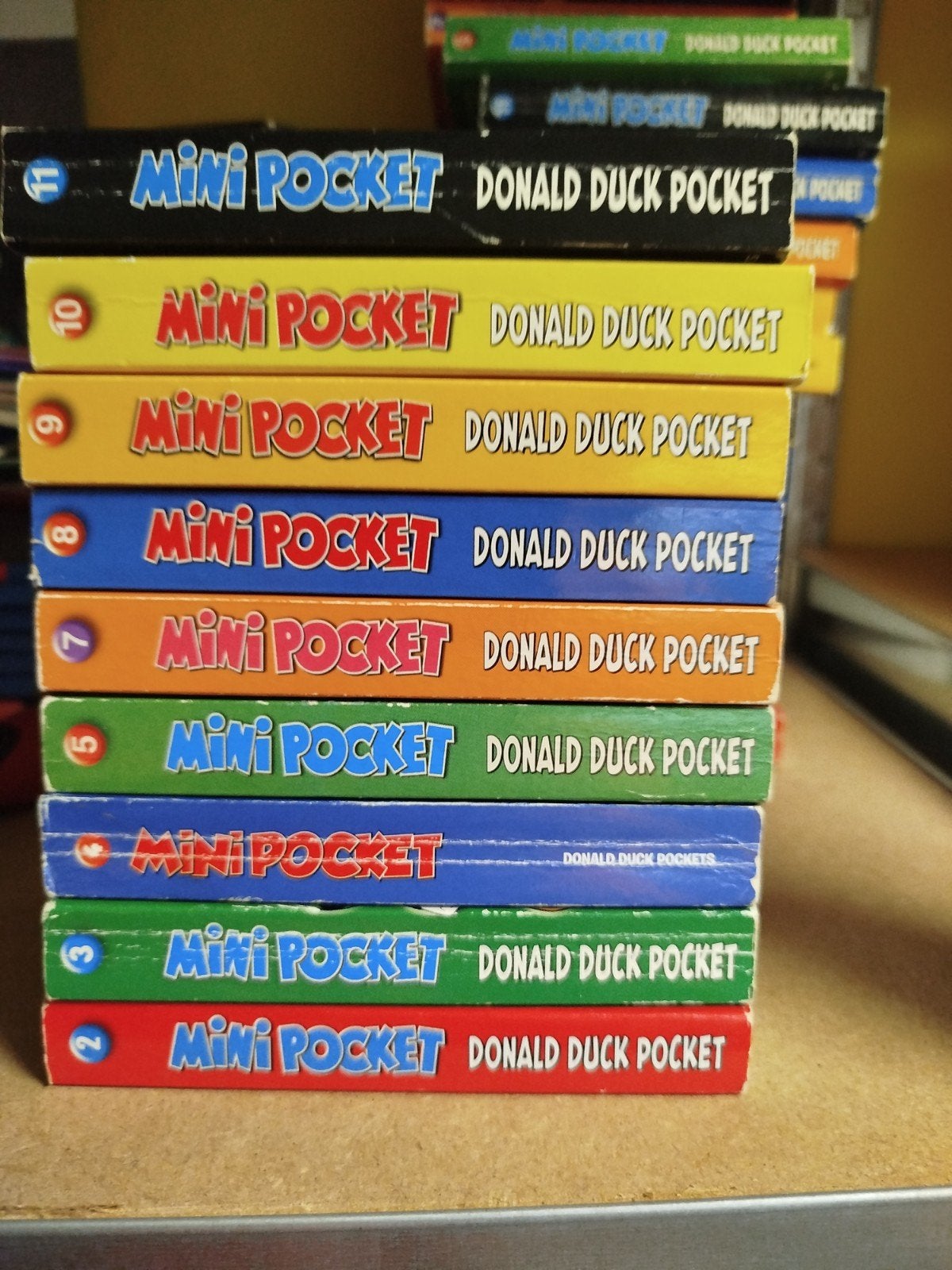 Complete set Donald Duck minipockets 9 delen, Ophalen of Verzenden, Gelezen, Stripboeken