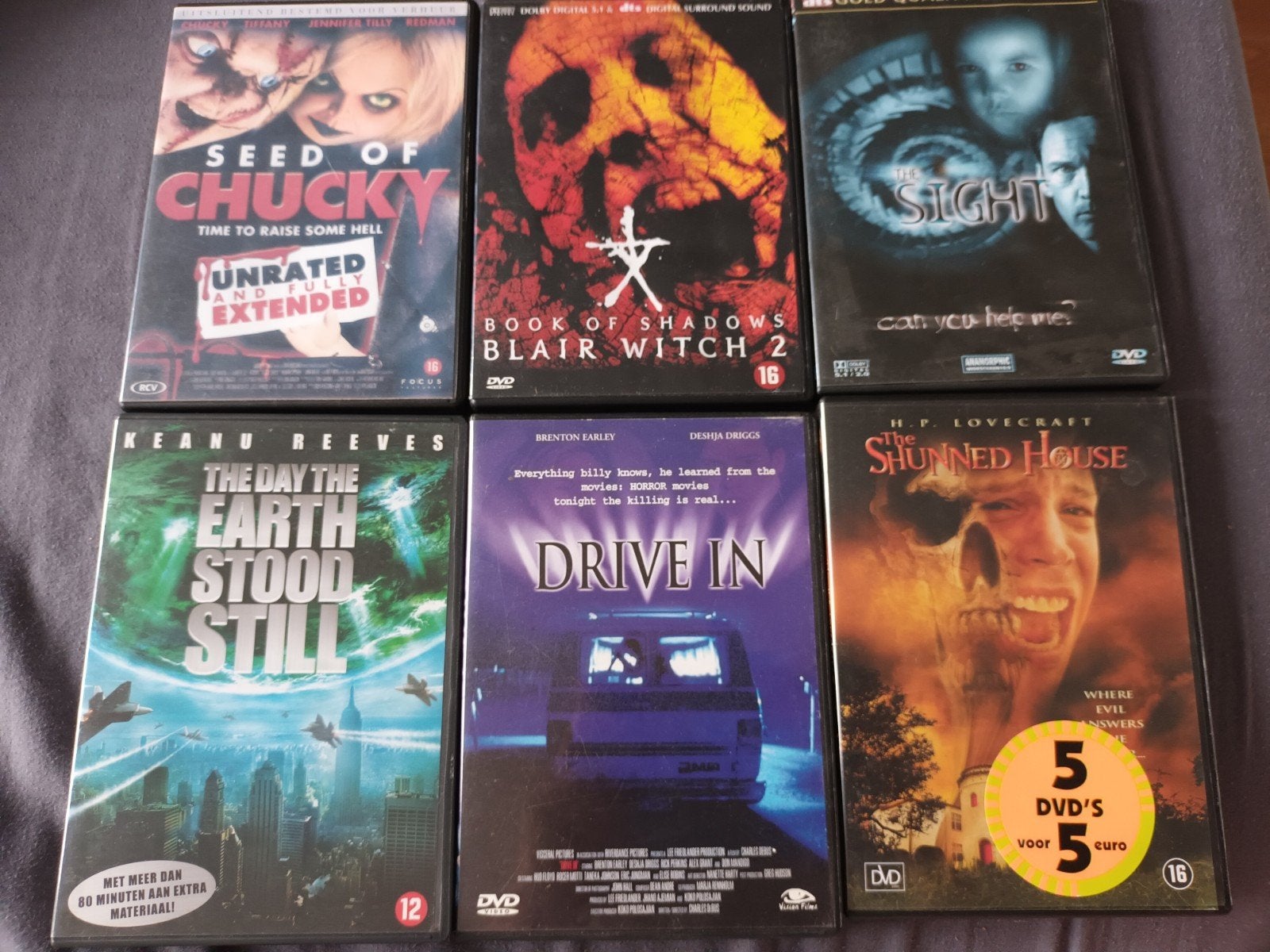 Horror en Sci-Fi DVD Collectie (6 films), Cd's en Dvd's, Dvd's | Horror, Vanaf 16 jaar, Ophalen of Verzenden, Gebruikt, Overige genres