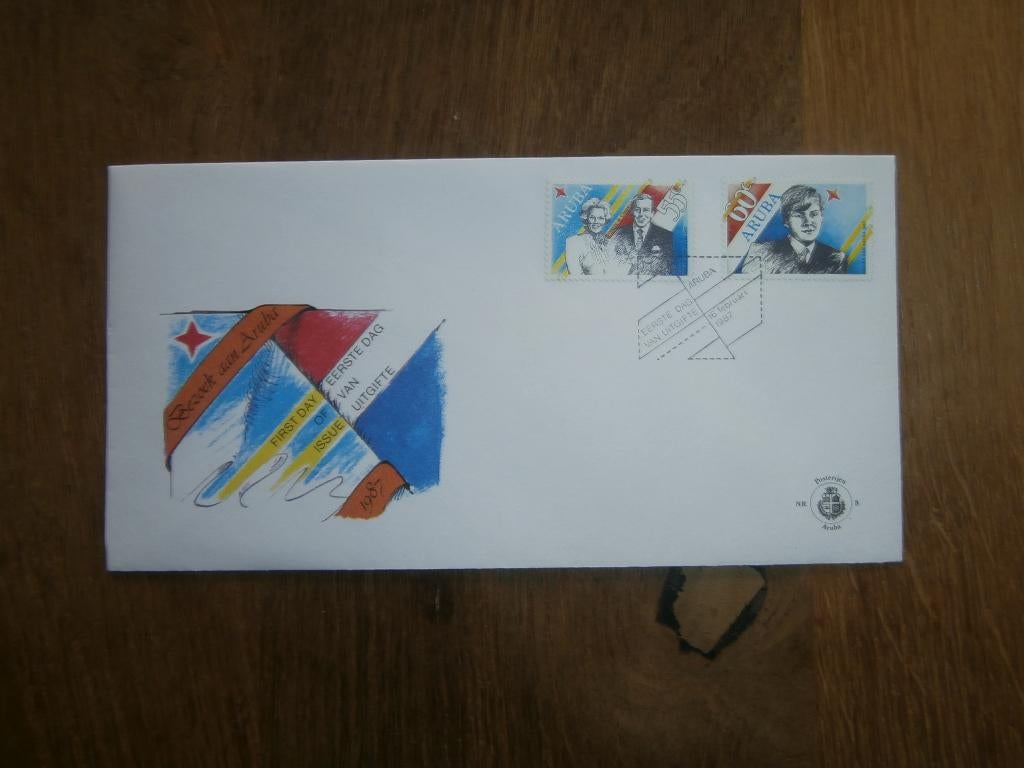 fdc Aruba onbeschreven  E 8, Verzenden, Gestempeld