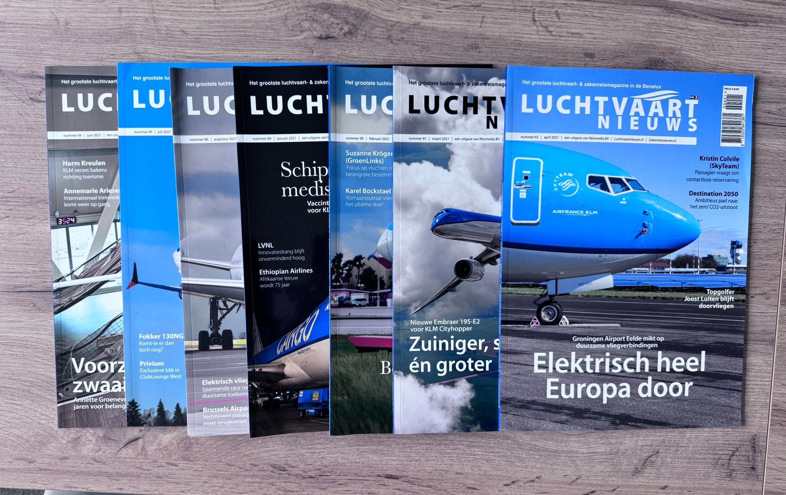 Pakket van 7 Ongelezen Luchtvaart Nieuws Magazines (2021), Ophalen of Verzenden, Nieuw, Overige typen