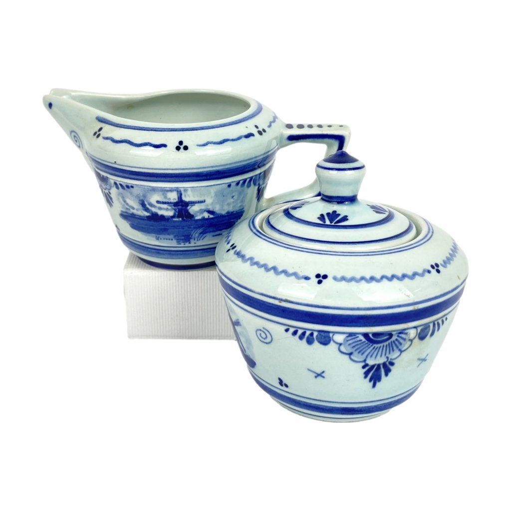 Delfts blauw roomstel - Plateelbakkerij Schoonhoven - na1946