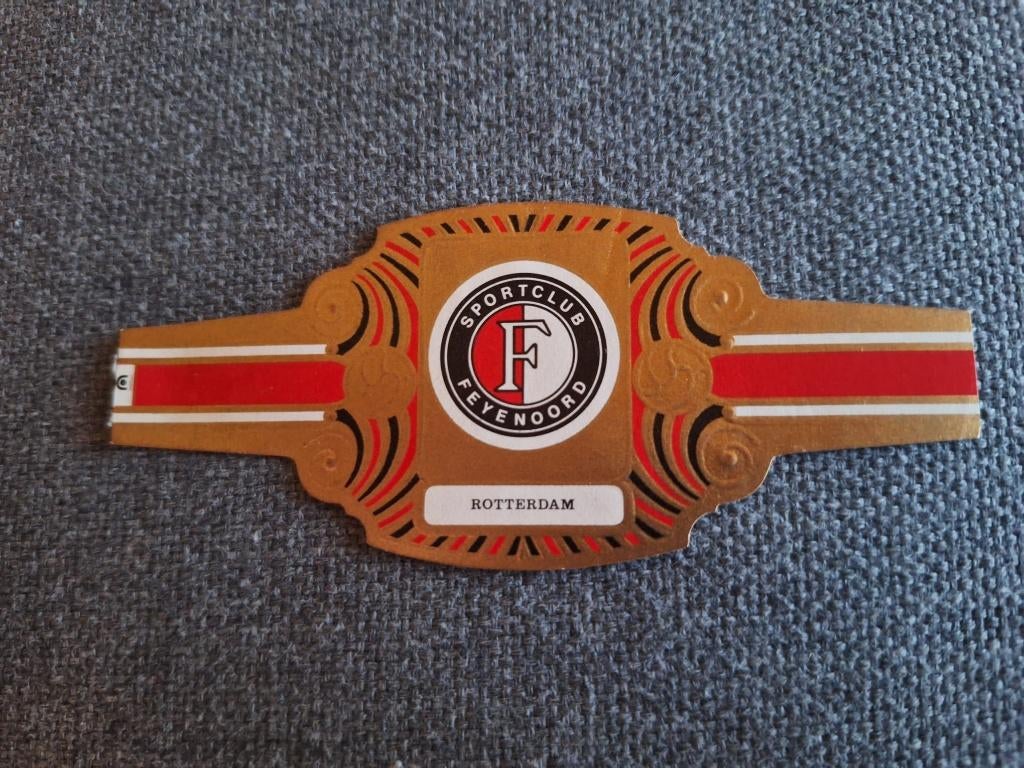Zeer oud sigarenbandje Feyenoord Rotterdam, Ophalen of Verzenden, Gebruikt, Feyenoord, Poster, Plaatje of Sticker