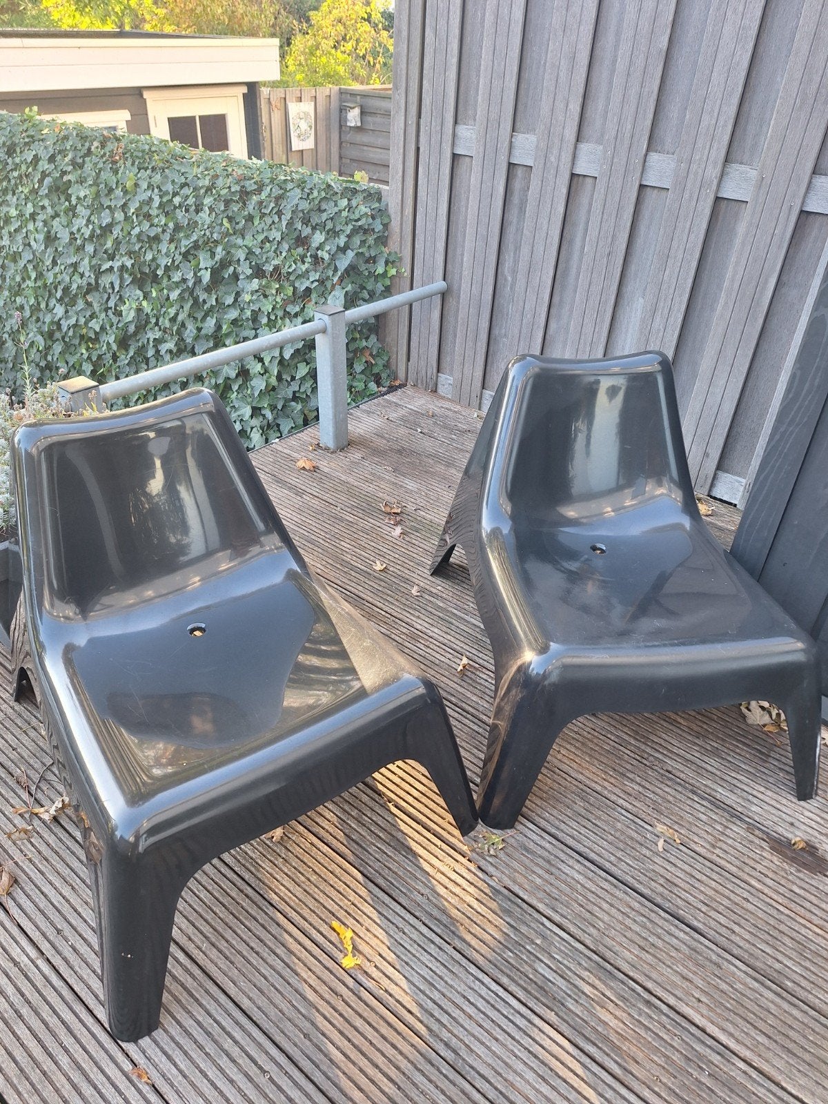 2 x IKEA PS VAGO zwart, Tuin en Terras, Ophalen, Gebruikt, Kunststof