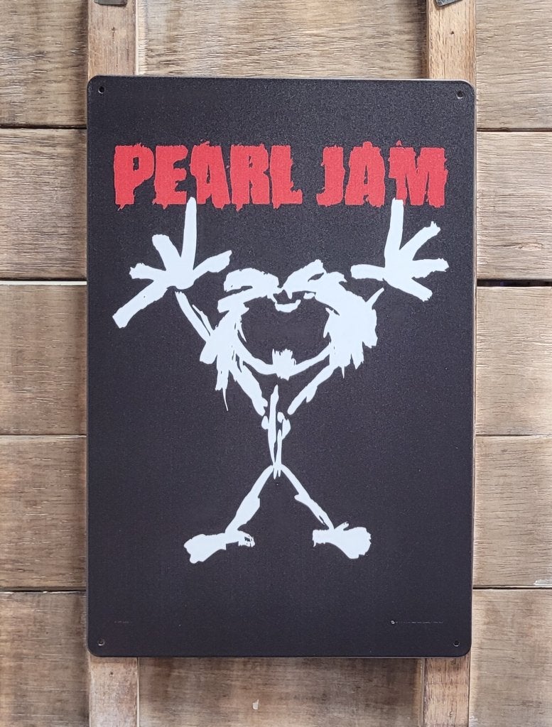 Pearl Jam Stickman reclamebord van metaal wandbord decoratie, Info@deconoord.nl, Deco Noord, Nieuw, Ophalen of Verzenden