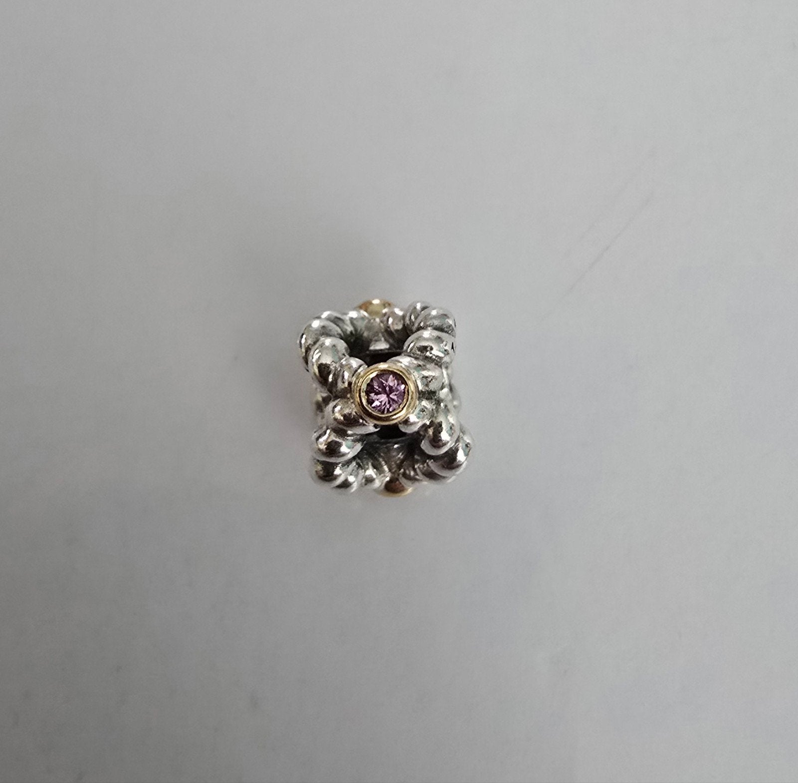 Prachtige originele bicolor Pandora bedel - zilver met goud, Ophalen of Verzenden, Zo goed als nieuw, Goud, Pandora